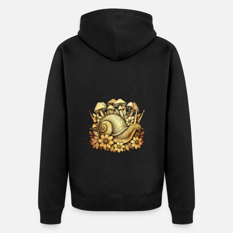 Escargot - Veste à capuche bio Premium Unisexe - noir