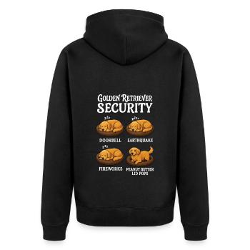 Golden retriever - Veste à capuche bio Premium Unisexe - noir - Dos - Nico (187cm)