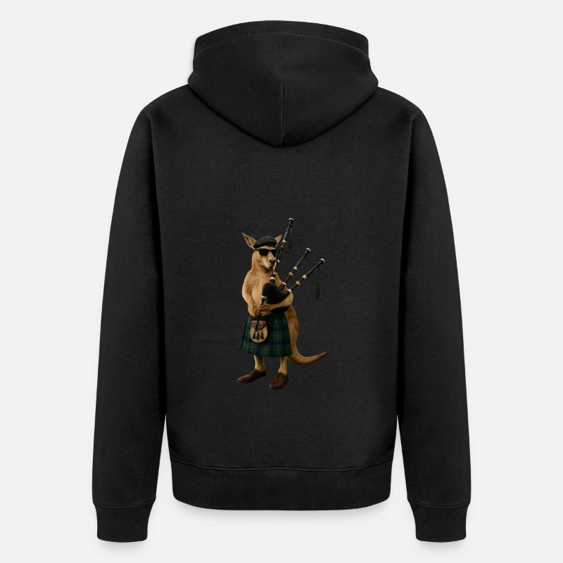 Cornemuse kangourou - Veste à capuche bio Premium Unisexe - noir