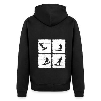 Wakeboarder Wakeboard Wakeboarder Wakesurf - Veste à capuche bio Premium Unisexe - noir - Dos - Nico (187cm)