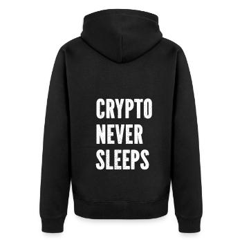 Citations Bitcoin Cryptomonnaie Bitcoin - Crypto - Veste à capuche bio Premium Unisexe - noir - Dos - Nico (187cm)
