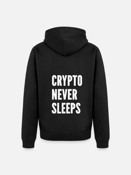 Bitcoin Quotes Cryptocurrency Bitcoin - Crypto - Unisex Premium Bio Zip Hoodie - Schwarz