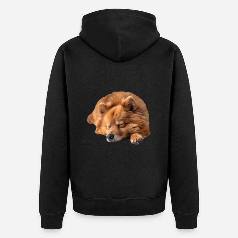 Spitz finlandais - Veste à capuche bio Premium Unisexe - noir