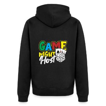Board Games Game Board Gift - Unisex Premium Organic Zip Hoodie - black - Back - Nico (187cm)