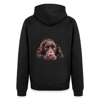 Épagneul des champs - Veste à capuche bio Premium Unisexe - noir - Dos - Nico (187cm)