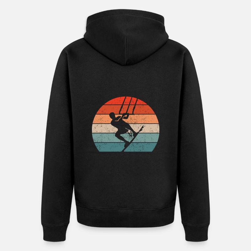 Kitesurf - Veste à capuche bio Premium Unisexe - noir