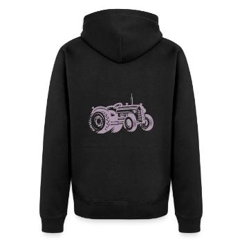 Silhouette de tracteur Agriculture agricole - Veste à capuche bio Premium Unisexe - noir - Dos - Nico (187cm)