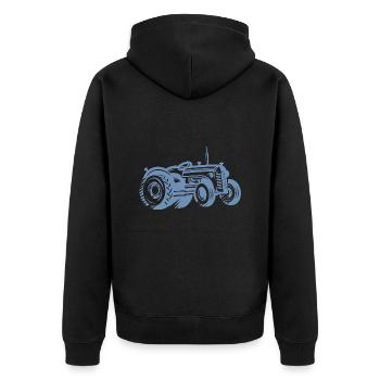 Silhouette de tracteur Agriculture agricole - Veste à capuche bio Premium Unisexe - noir - Dos - Nico (187cm)