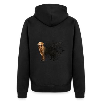 Golden retriever - Veste à capuche bio Premium Unisexe - noir - Dos - Nico (187cm)