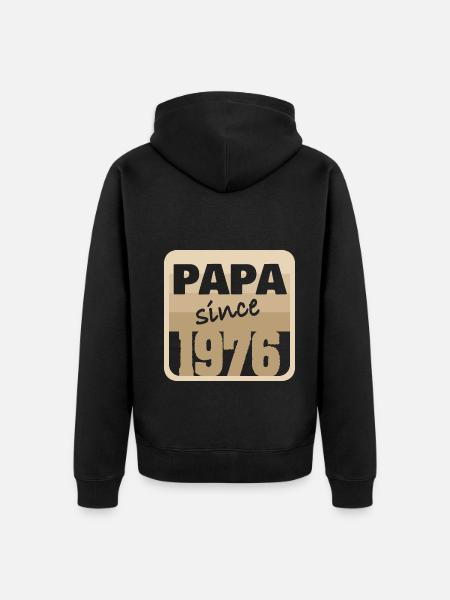 1976 1976 - Unisex Premium Organic Zip Hoodie - black