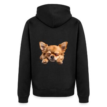 Chihuahua - Veste à capuche bio Premium Unisexe - noir - Dos - Nico (187cm)