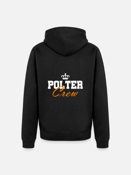 Polter Crew Engagement Wedding - Unisex Premium Organic Zip Hoodie - black