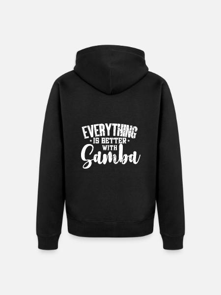 Samba - Unisex Premium Bio Zip Hoodie - Schwarz