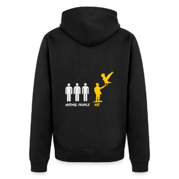 Cadeau d’ornithologie de fauconnerie - Veste à capuche bio Premium Unisexe - noir - Dos - Nico (187cm)