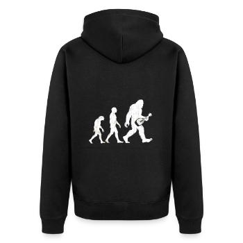Gift for dulcimer lover - Unisex Premium Organic Zip Hoodie - black - Back - Nico (187cm)