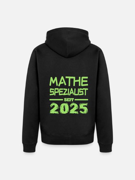 Mathespezialist 2025 - Unisex Premium Bio Zip Hoodie - Schwarz