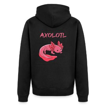 Anatomie de l'axolotl - Veste à capuche bio Premium Unisexe - noir - Dos - Nico (187cm)