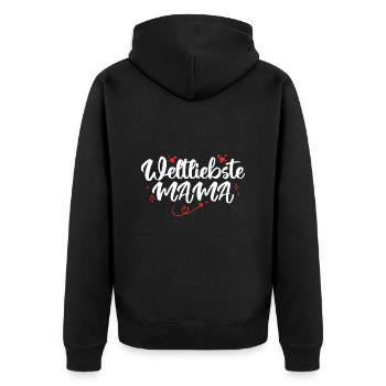 Mutter Familie Mama Geschenk - Veste à capuche bio Premium Unisexe - noir - Dos - Nico (187cm)