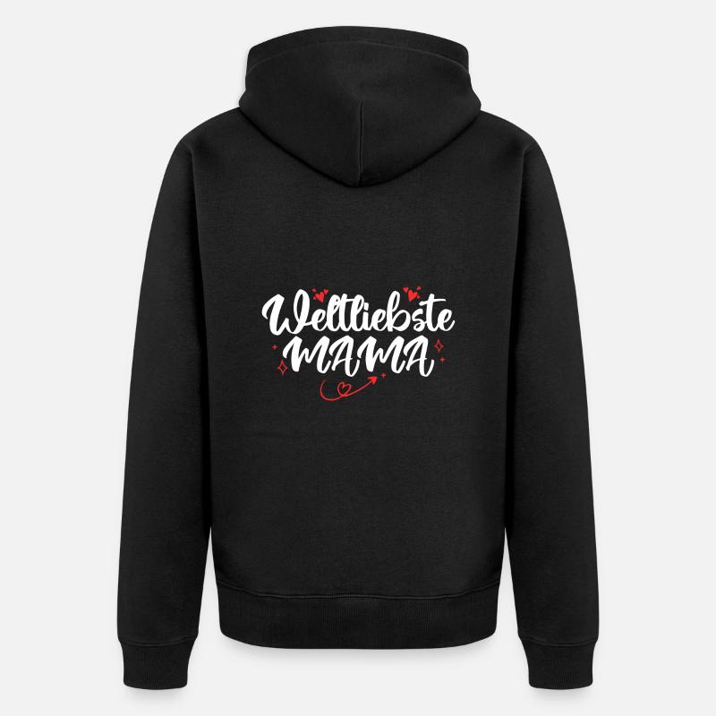 Mutter Familie Mama Geschenk - Veste à capuche bio Premium Unisexe - noir