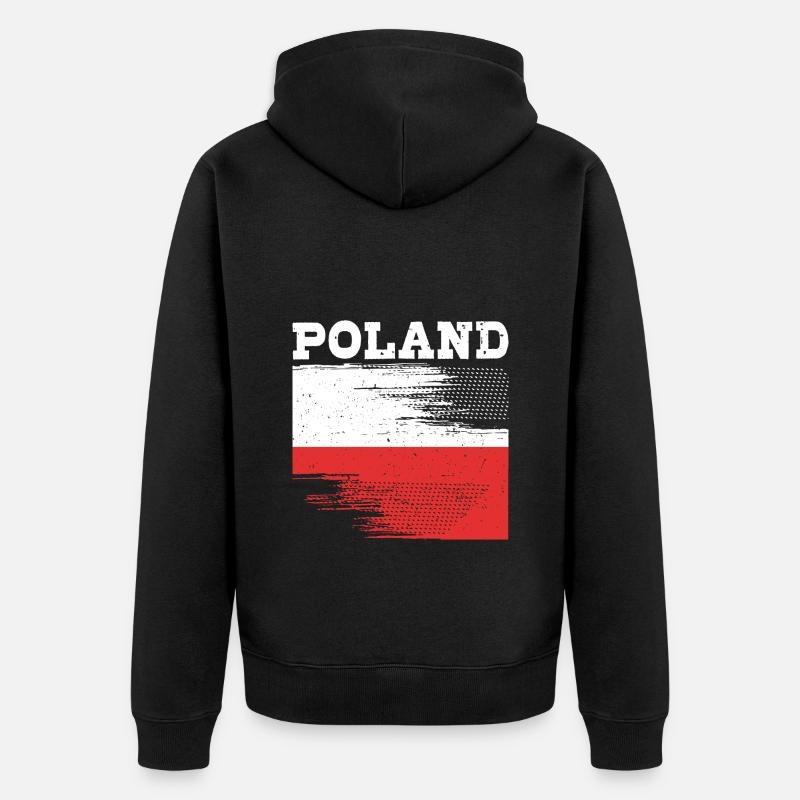 Pologne Polonais - Veste à capuche bio Premium Unisexe - noir