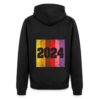 Drôle 2024 - Veste à capuche bio Premium Unisexe - noir - Dos - Nico (187cm)