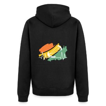 Kitesurfing - Unisex Premium Bio Zip Hoodie - Schwarz - Hinten - Nico (187cm)