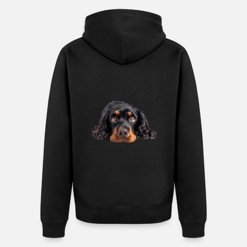 Cocker Spaniel - Veste à capuche bio Premium Unisexe - noir