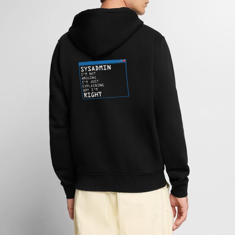 System Admin Administrator Computer Programmierer Unisex Premium Bio Zip Hoodie