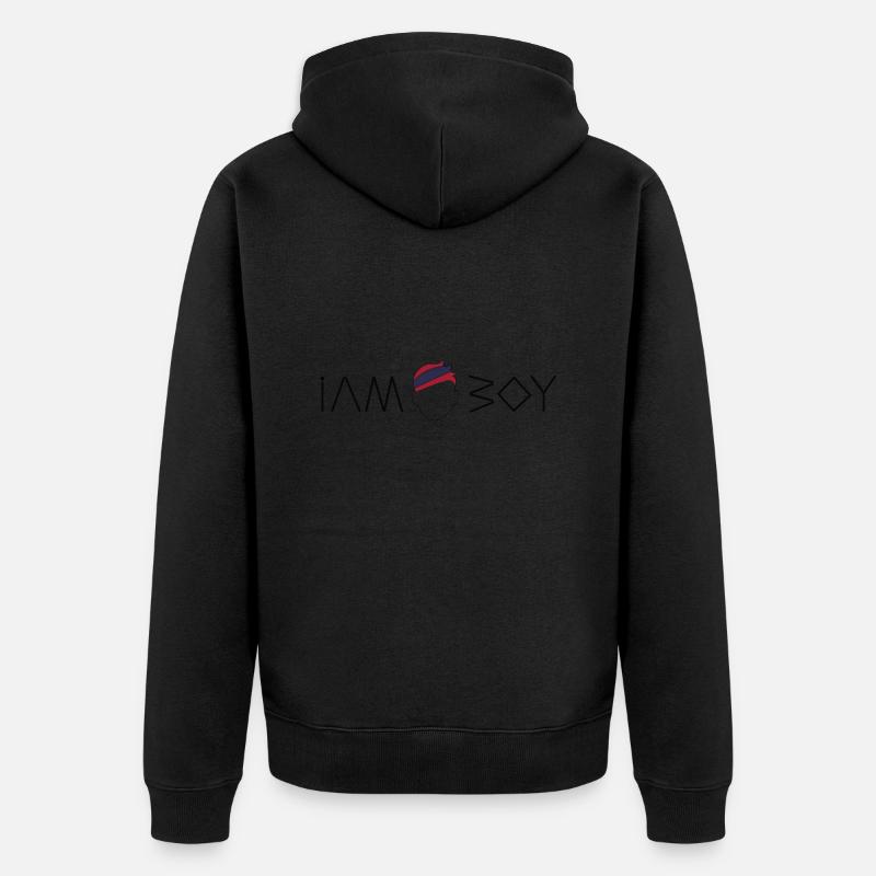 Ich bin ein thailändischer Junge - Unisex Premium Bio Zip Hoodie - Schwarz