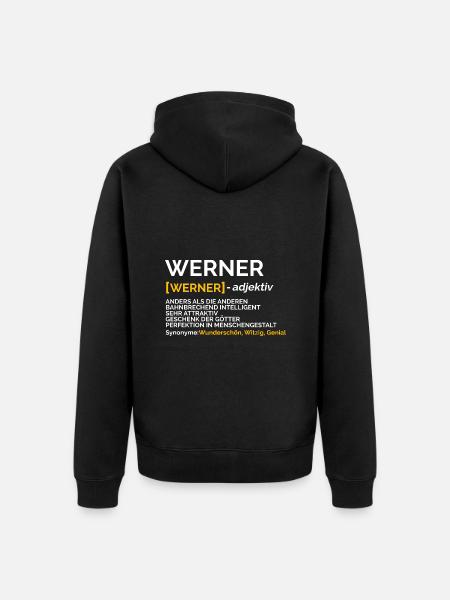 Werner - Unisex Premium Bio Zip Hoodie - Schwarz