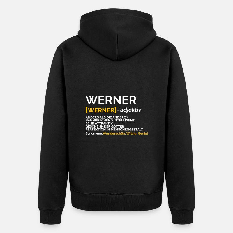 Werner - Unisex Premium Organic Zip Hoodie - black