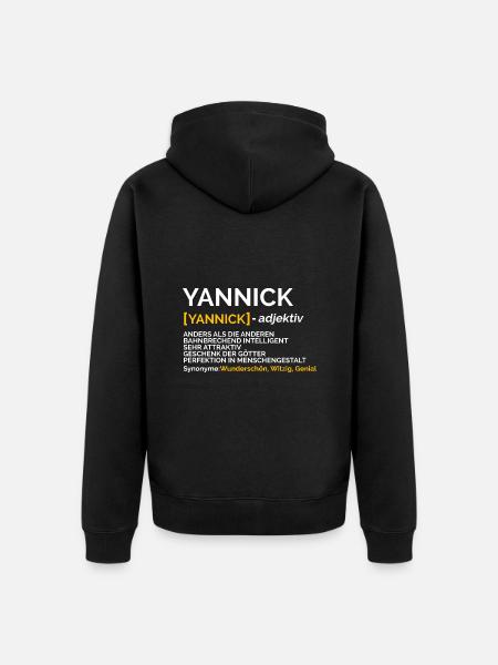 Yannick - Unisex Premium Bio Zip Hoodie - Schwarz