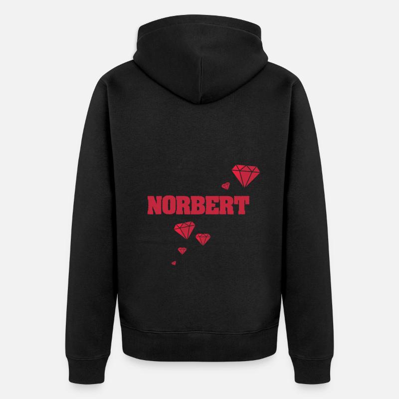 Idée cadeau Norbert - Veste à capuche bio Premium Unisexe - noir
