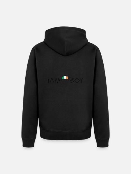 Ich bin ein irischer Junge - Unisex Premium Bio Zip Hoodie - Schwarz