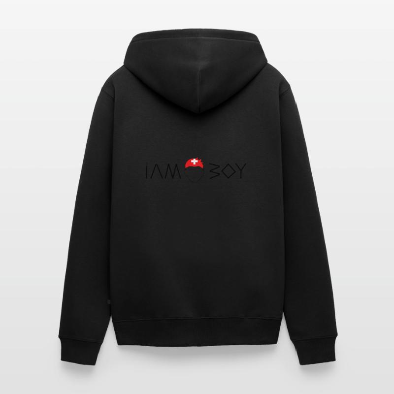 Ich bin ein Schweizer Junge Unisex Premium Bio Zip Hoodie