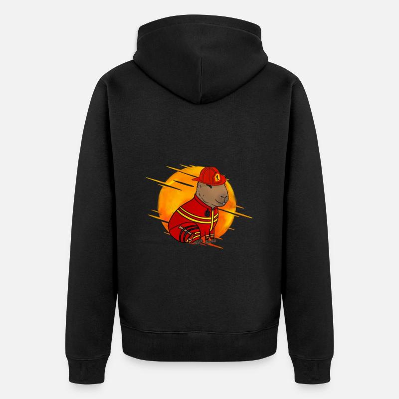 Pompier pompier Caypbara - Veste à capuche bio Premium Unisexe - noir