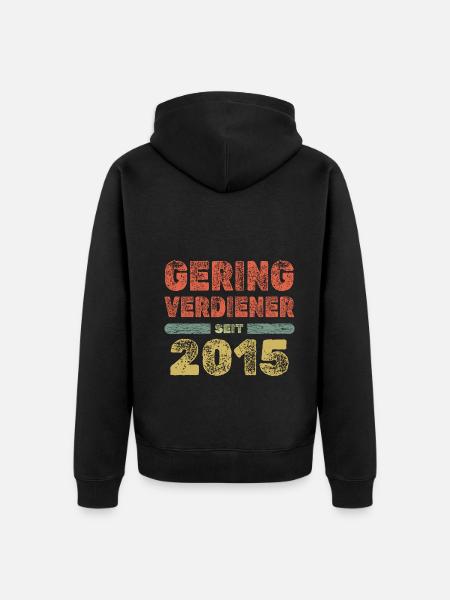 2015 2015 - Unisex Premium Bio Zip Hoodie - Schwarz