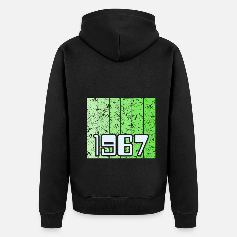 Vert 1967 - Veste à capuche bio Premium Unisexe - noir