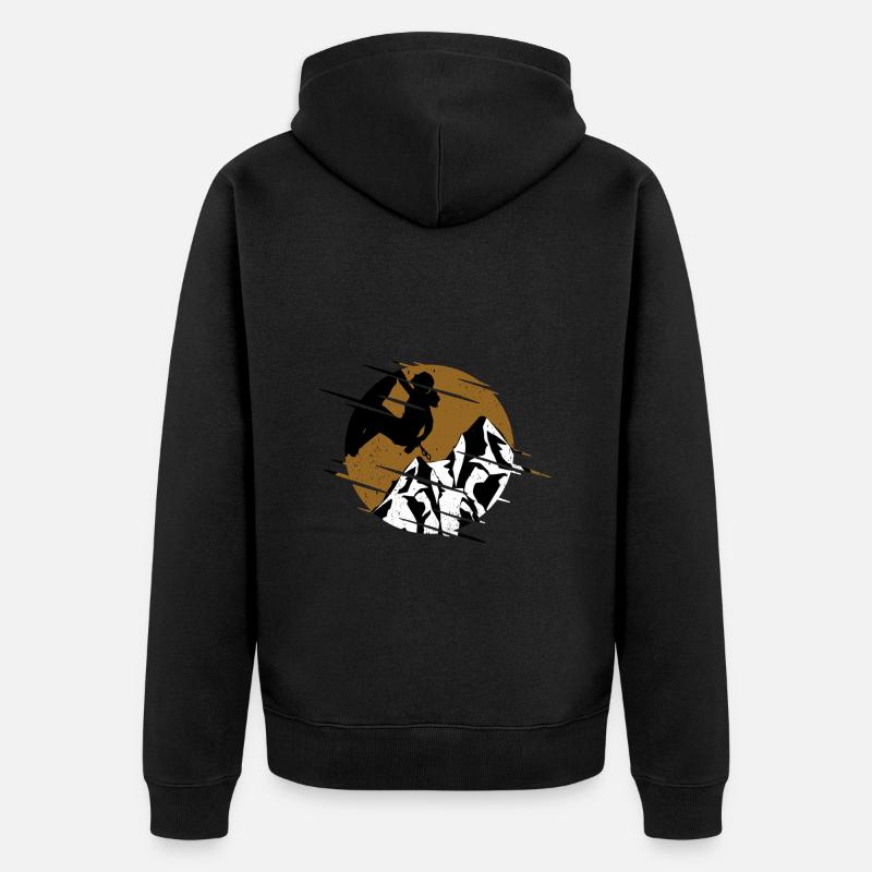 Escalade de bloc - Veste à capuche bio Premium Unisexe - noir