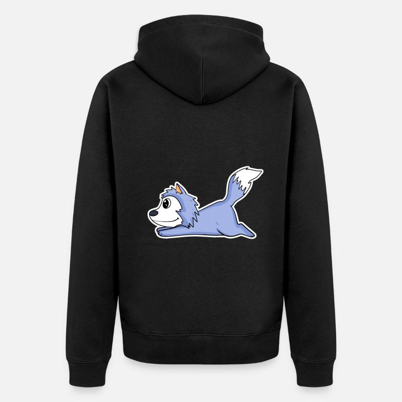 Loup coucheur - Veste à capuche bio Premium Unisexe - noir
