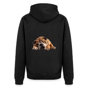 Bouledogue - Veste à capuche bio Premium Unisexe - noir - Dos - Nico (187cm)