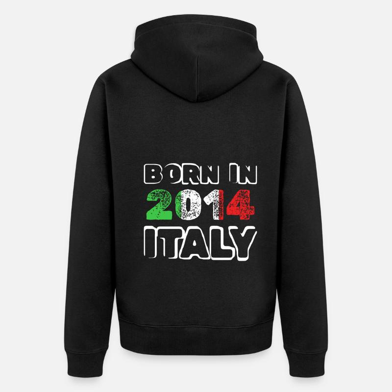 Jahr 2014 - Unisex Premium Bio Zip Hoodie - Schwarz