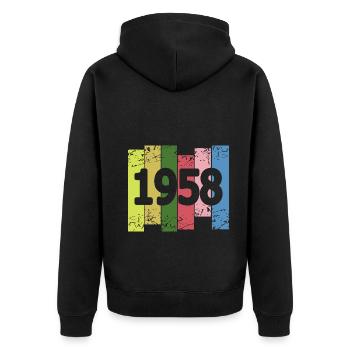 Witzig 1958 - Veste à capuche bio Premium Unisexe - noir - Dos - Nico (187cm)