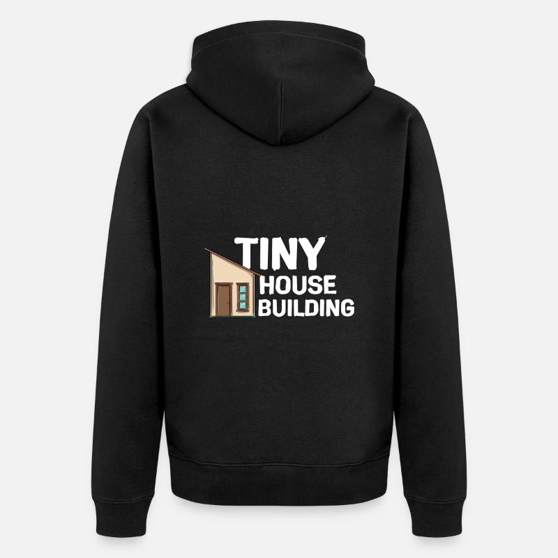 Tiny House - Unisex Premium Bio Zip Hoodie - Schwarz