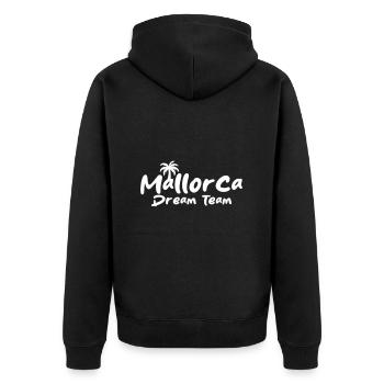 Mallorca Dream Team - Unisex Premium Organic Zip Hoodie - black - Back - Nico (187cm)