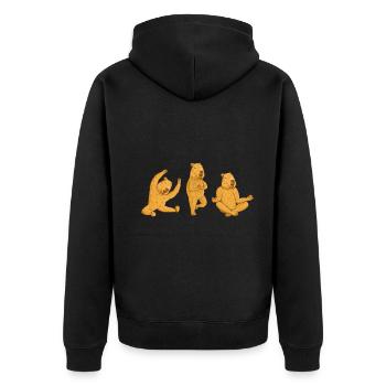 Exercices de yoga Capybara - Veste à capuche bio Premium Unisexe - noir - Dos - Nico (187cm)