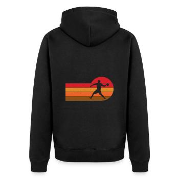 Dodgeball Gaga Ball Dodgeball Player Gift - Unisex Premium Organic Zip Hoodie - black - Back - Nico (187cm)