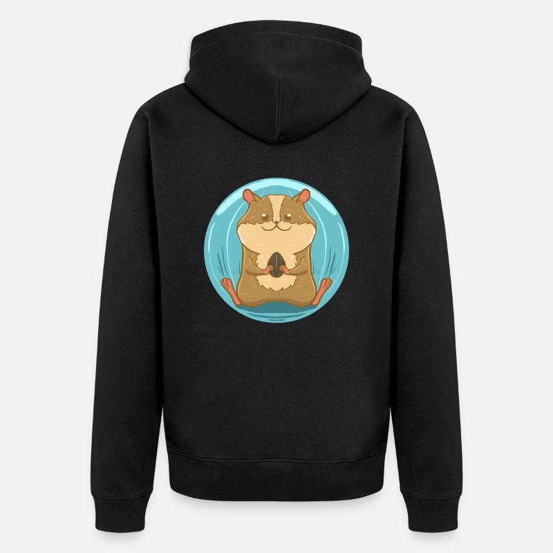 Hamster à la noix - Veste à capuche bio Premium Unisexe - noir
