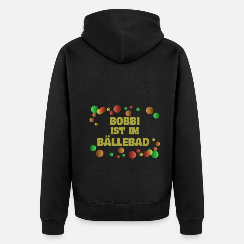 Bällebad Bobbi - Unisex Premium Bio Zip Hoodie - Schwarz
