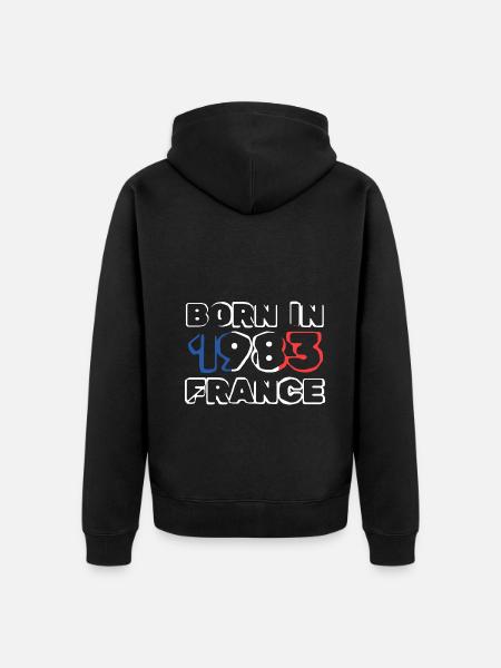 83s - Unisex Premium Organic Zip Hoodie - black